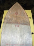 The deck of the hull Stephen is working on is finally ready to be hollowed out. Photo: SR
